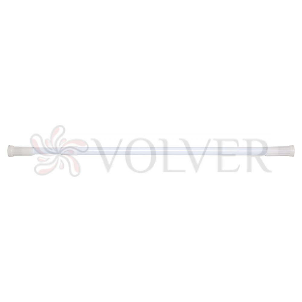 Adjustable curtain rod, white short